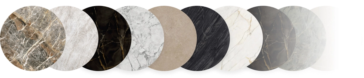 Keramische tafelbladen Marazzi en Florim kleuren