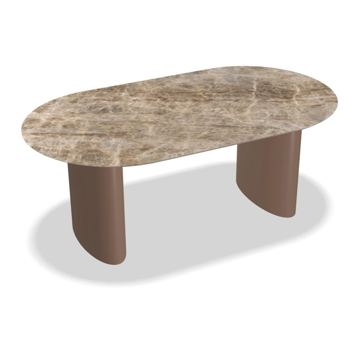 Keramische eettafel halfrond ellipse