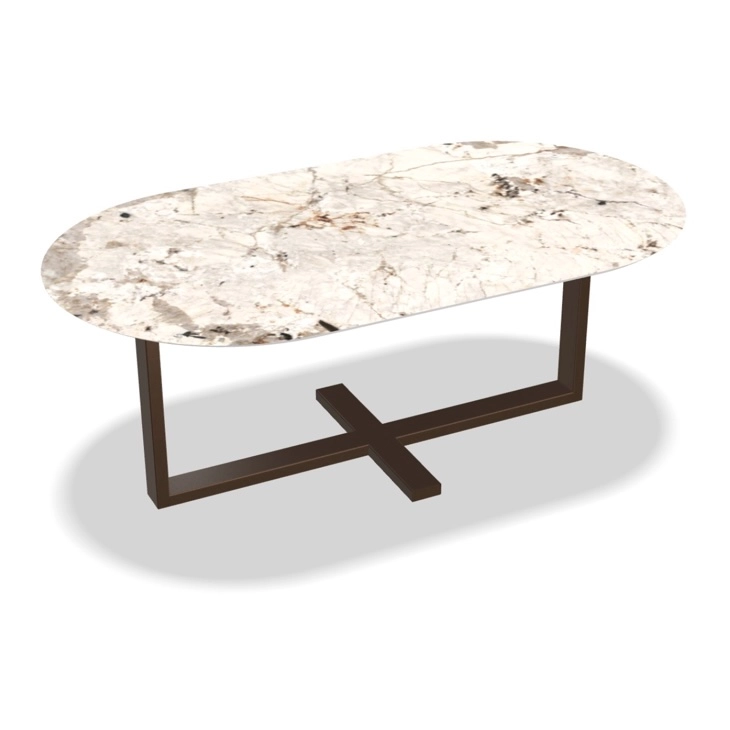 Keramische eettafel halfrond sevilla
